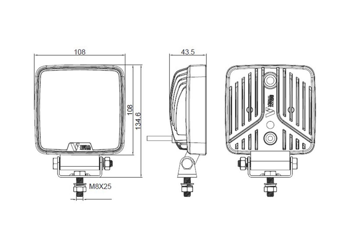 SQUARE WORKLAMP 1000 LM